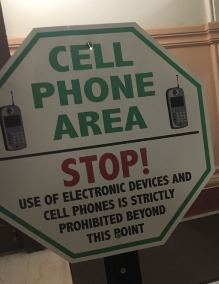 Cell phone sign